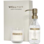 Wellmark Discovery 250 ml hand soap dispenser and 150 g scented candle set - Image 2