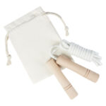 Denise wooden skipping rope in cotton pouch - Image 4