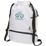 Nomad GRS recycled sports drawstring bag with bottom compartment 18L - Image 2