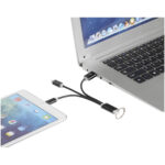 Metal 3-in-1 charging cable with keychain - Image 4