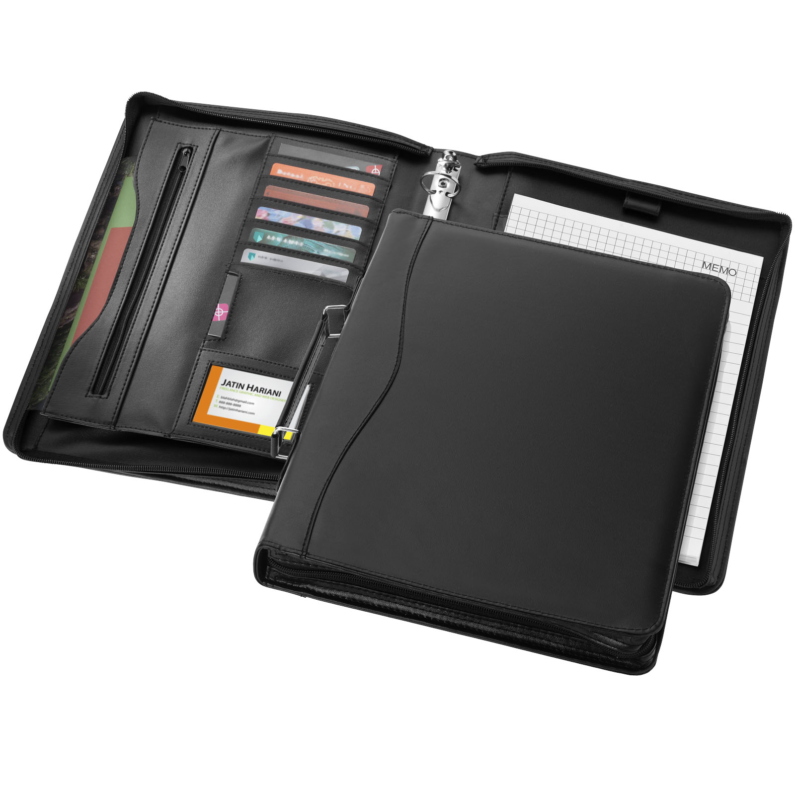 19549300 Ebony A4 briefcase portfolio - Image 1