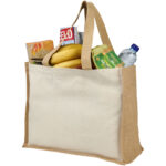 Varai 320 g/m² canvas and jute shopping tote bag 23L - Image 5