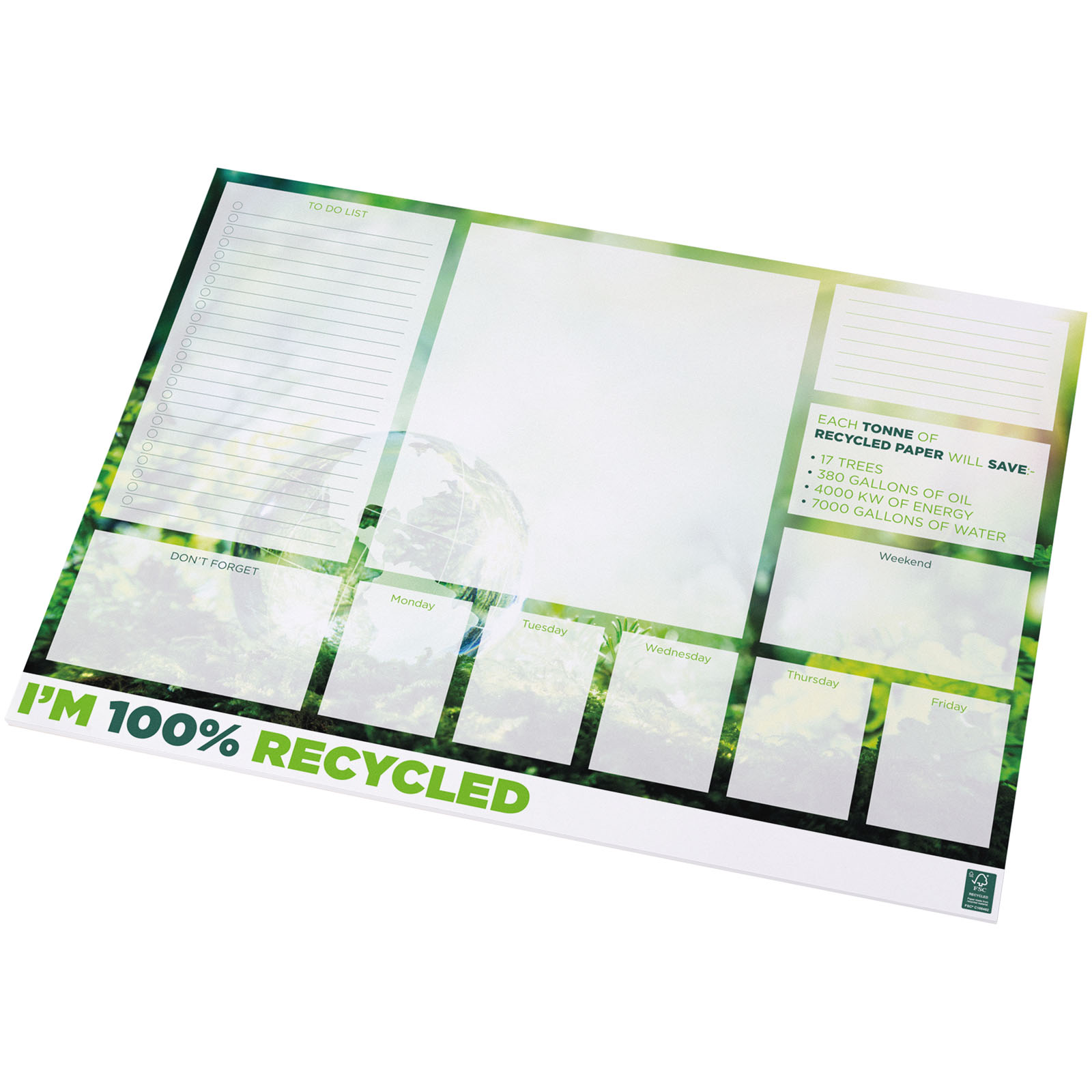 2127801 Desk-Mate® A2 recycled notepad - Image 1