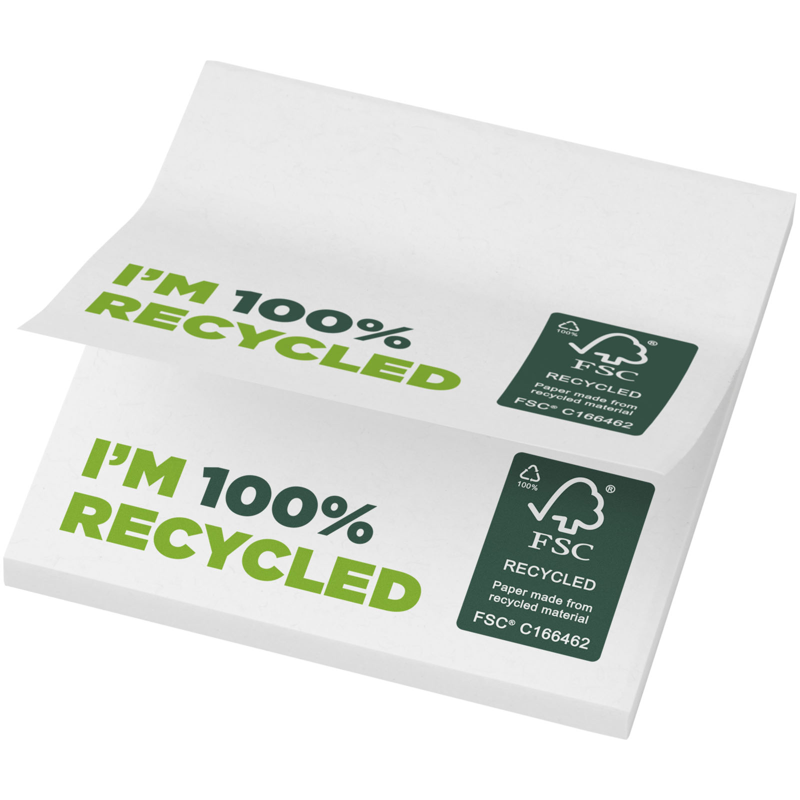 2128601 Sticky-Mate® recycled sticky notes 75 x 75 mm - Image 1