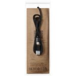 SCX.design C38 40W 5-in-1 rPET light-up logo charging cable with squared wooden casing - Image 3