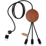 SCX.design C40 5-in-1 rPET light-up logo charging cable and 10W charging pad - Image 5