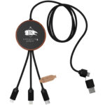 SCX.design C40 5-in-1 rPET light-up logo charging cable and 10W charging pad - Image 2