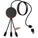 SCX.design C40 5-in-1 rPET light-up logo charging cable and 10W charging pad - Image 4
