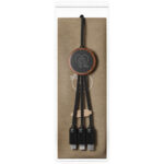SCX.design C36 3-in-1 rPET light-up logo extended charging cable with round bamboo casing - Image 3