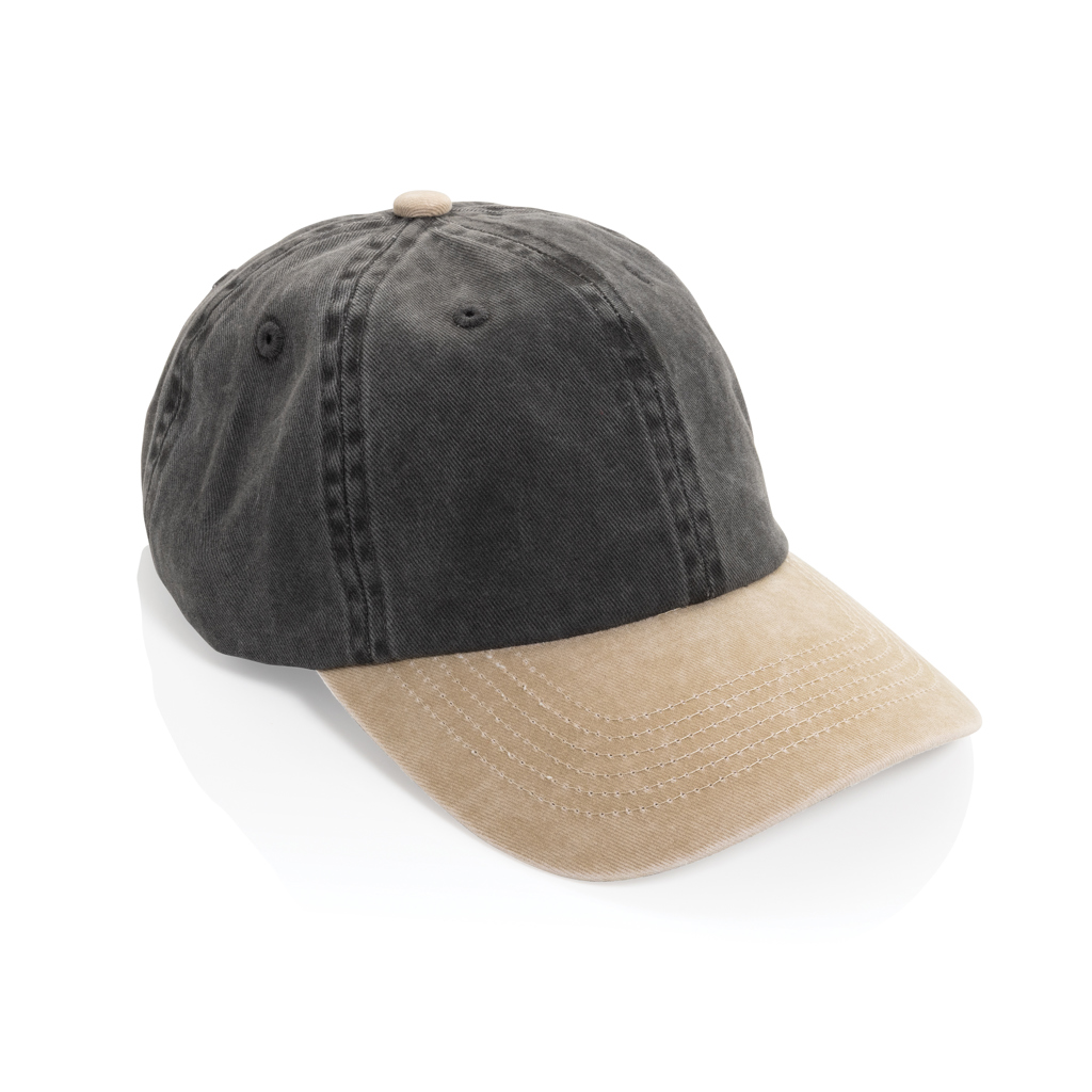 P453.1401__B_1__298a51e7a8b44e4a8f060ceb429a895e BEAU AWARE™ Washed 6 panel 270gsm cotton twill two tone cap - Image 1