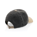 BEAU AWARE™ Washed 6 panel 270gsm cotton twill two tone cap - Image 2