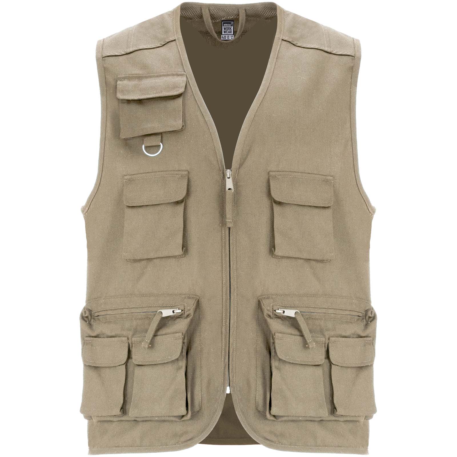 SOFIA ANTRACITA Venera 200 g/m2 v-neck multi-pocket workwear vest - Image 1